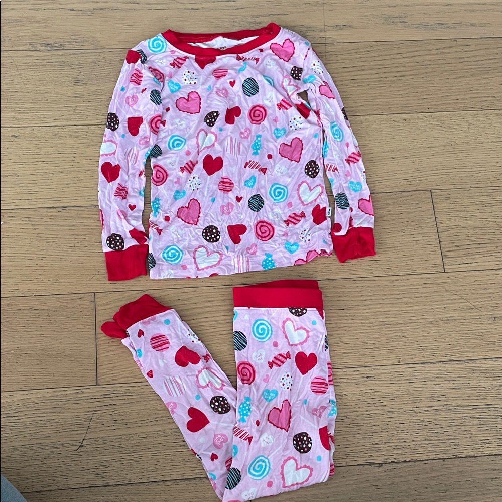 Little Sleepies Valentine Kids Pajama Set Sz 3T!
